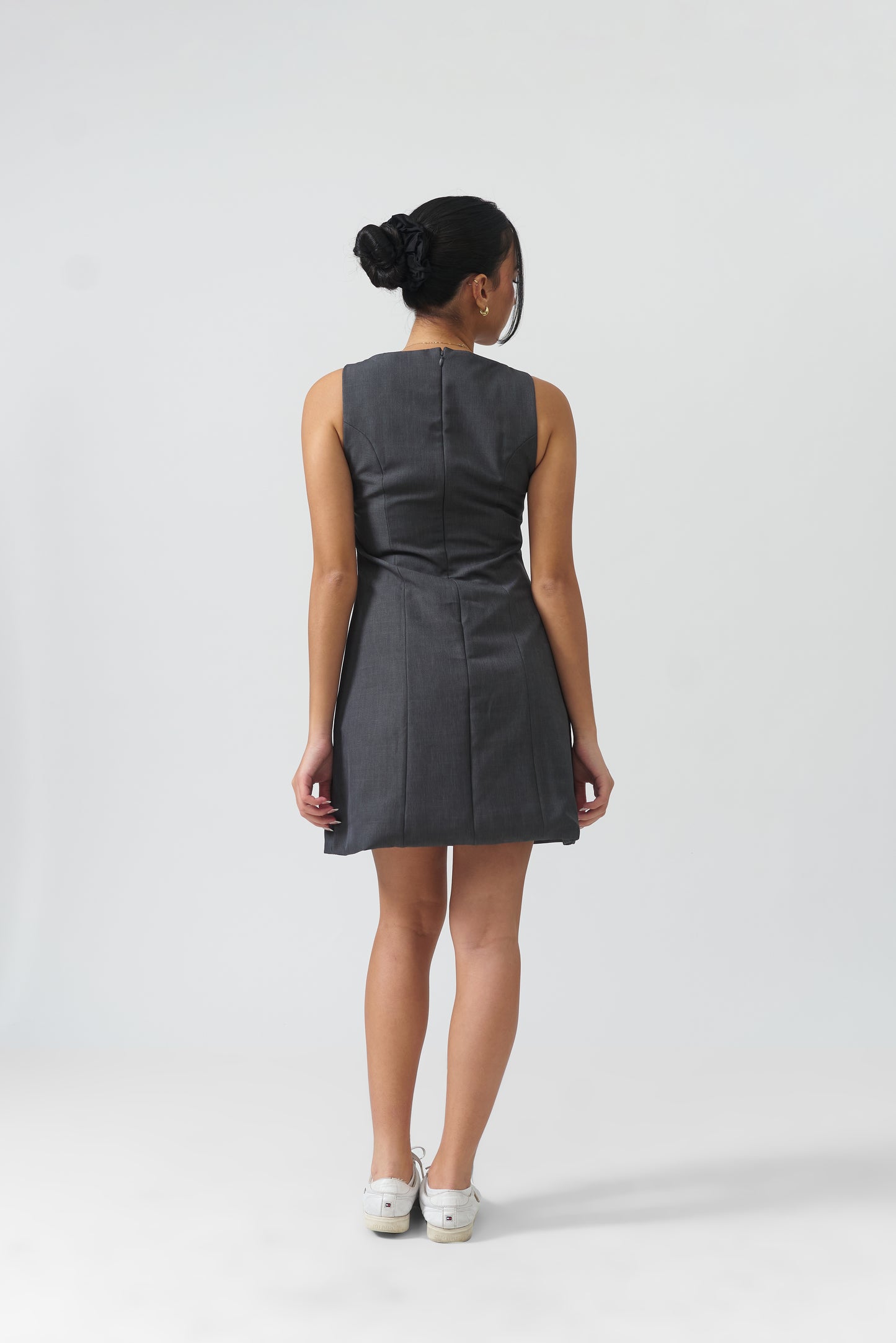 Boat Neck Mini Dress