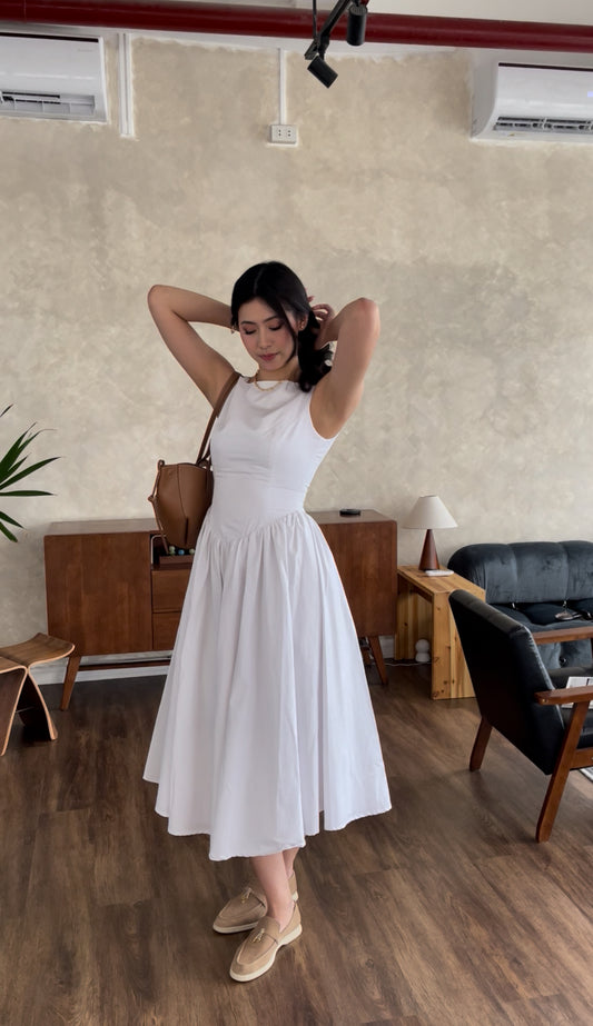 Boat Neck Midi Dress