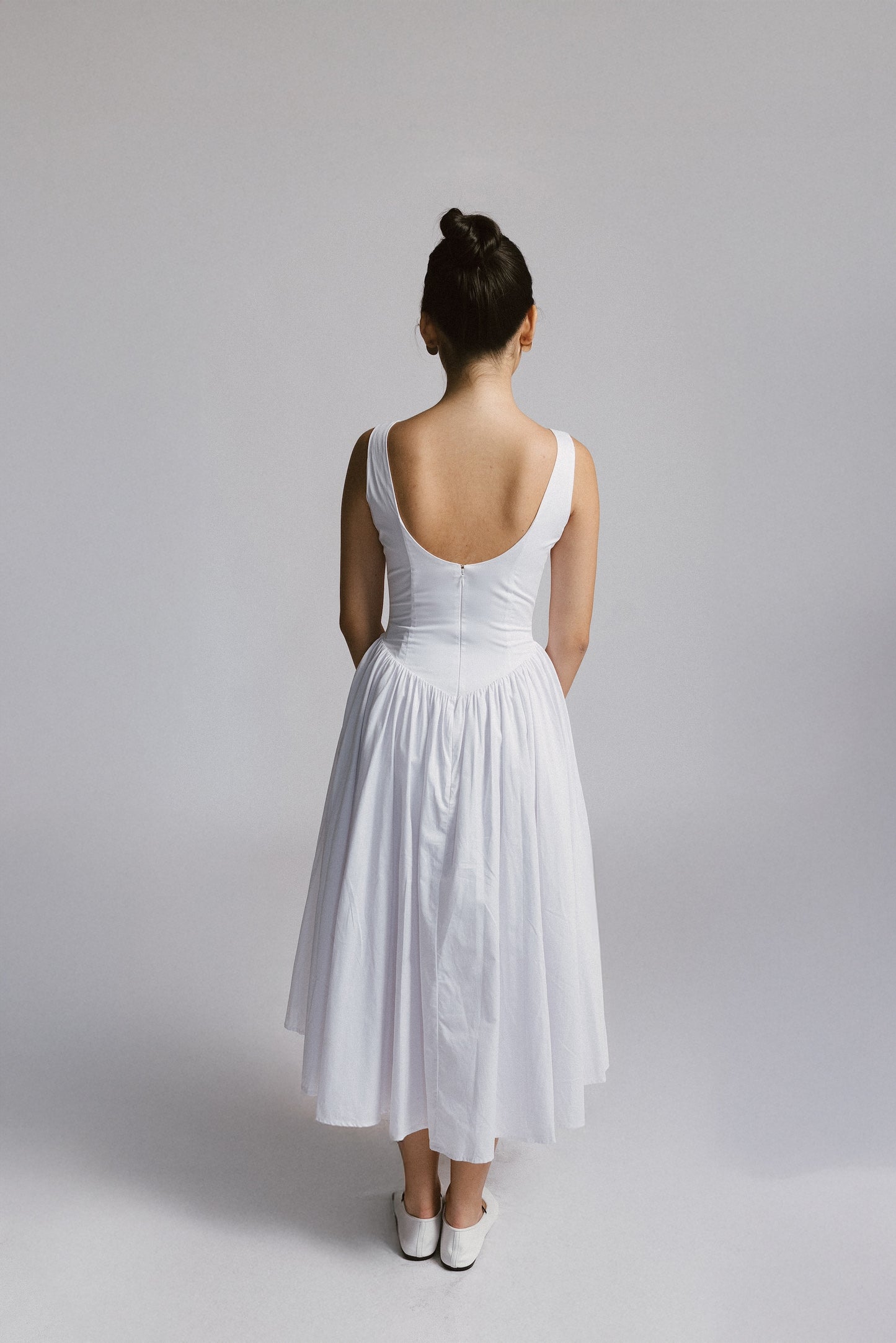 Boat Neck Midi Dress – BLANC BASICS Boat Neck Midi Dress – BLANC BASICS