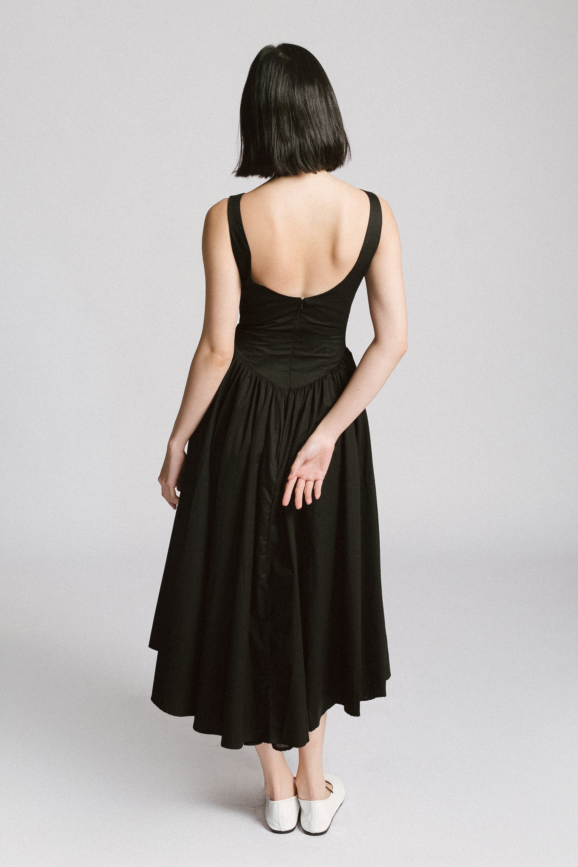 Boat Neck Midi Dress BLANC BASICS Boat Neck Midi Dress BLANC BASICS