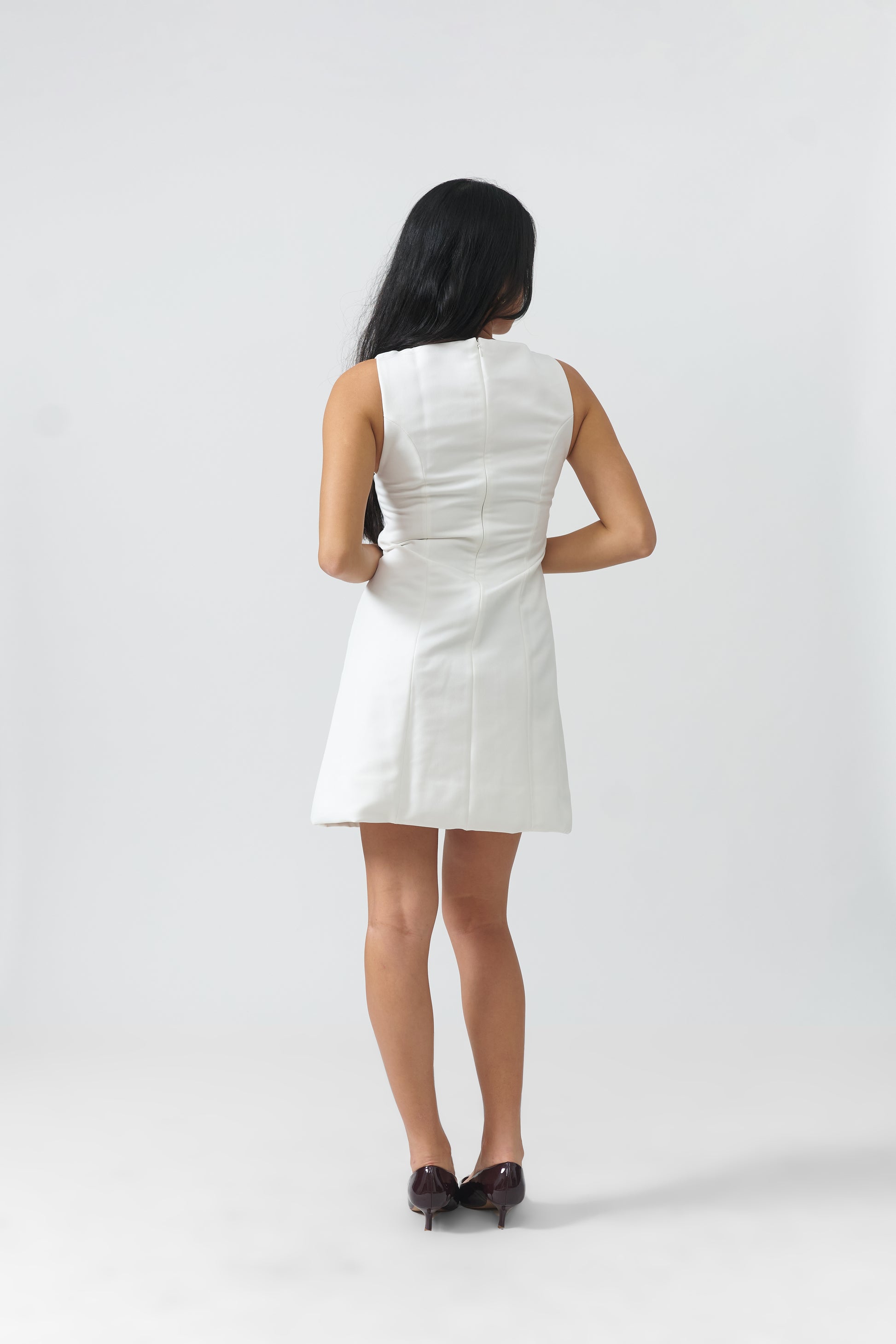 Boat Neck Mini Dress – BLANC BASICS Boat Neck Mini Dress – BLANC BASICS