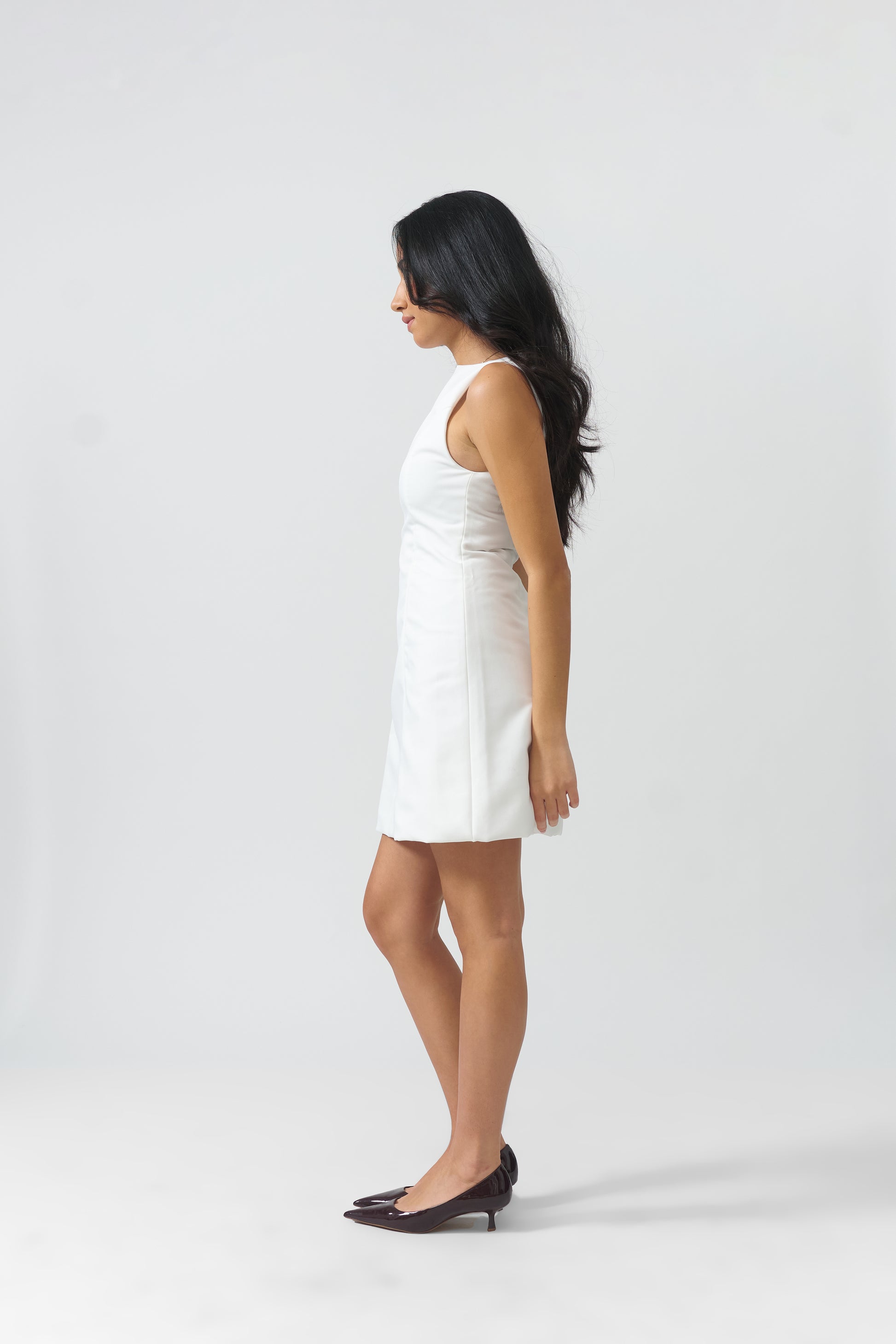 Boat Neck Mini Dress BLANC BASICS Boat Neck Mini Dress BLANC BASICS