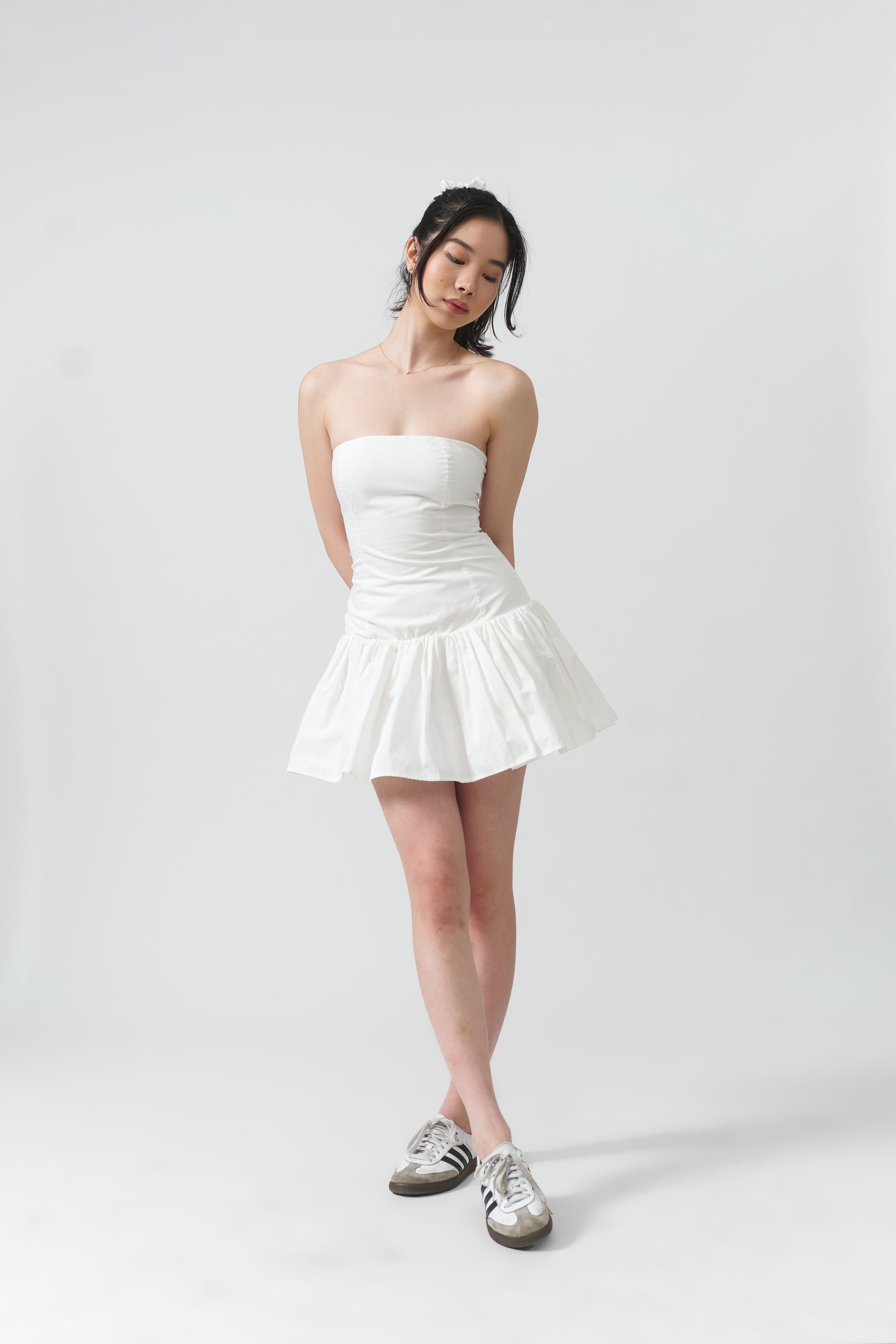 Drop Waist Mini Dress BLANC BASICS Drop Waist Mini Dress BLANC BASICS