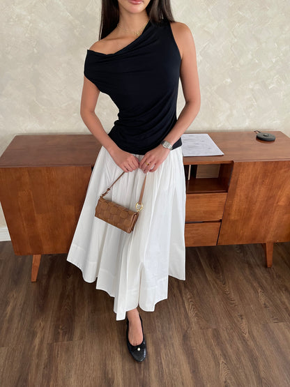 Poplin Midi Skirt