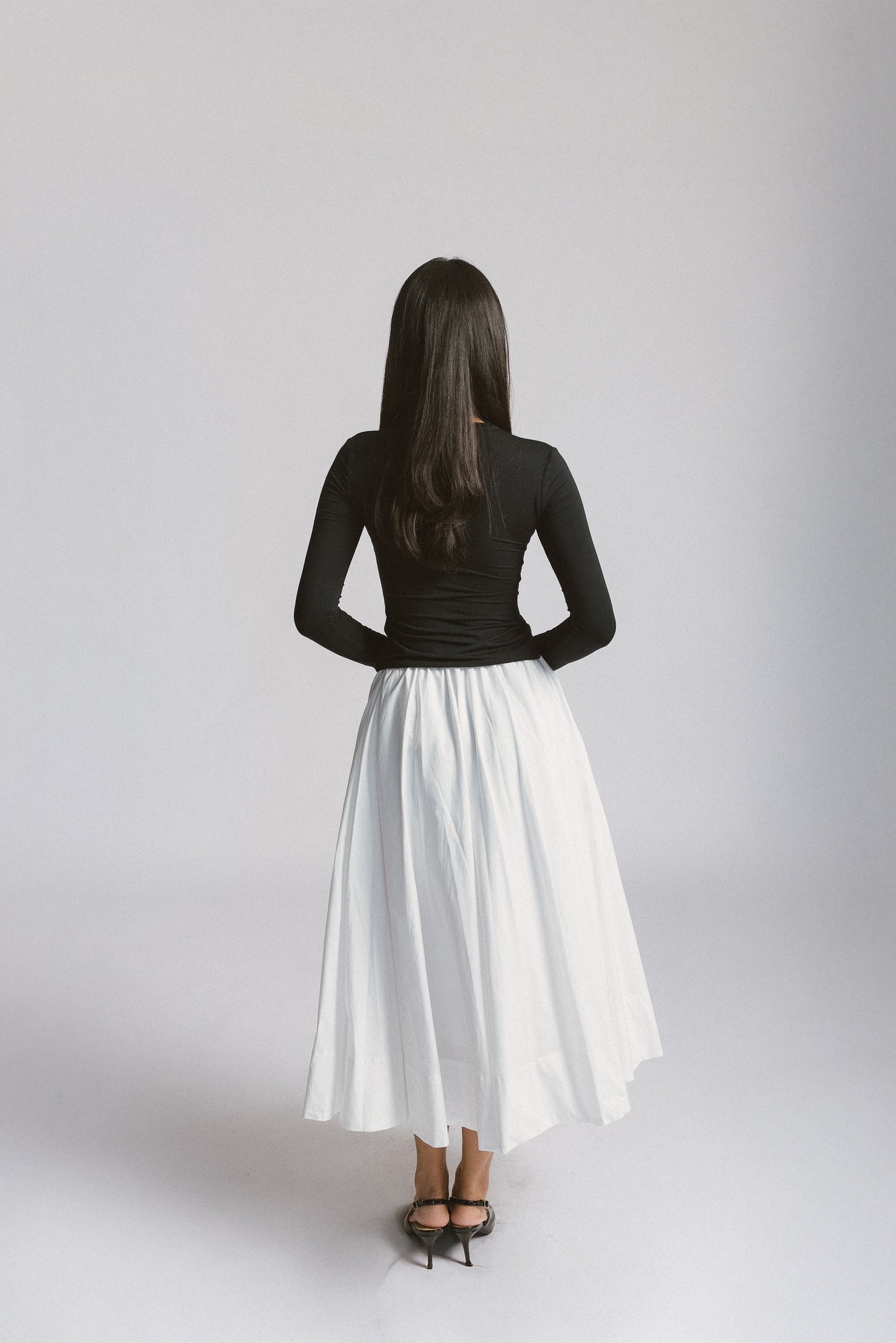 Poplin Midi Skirt