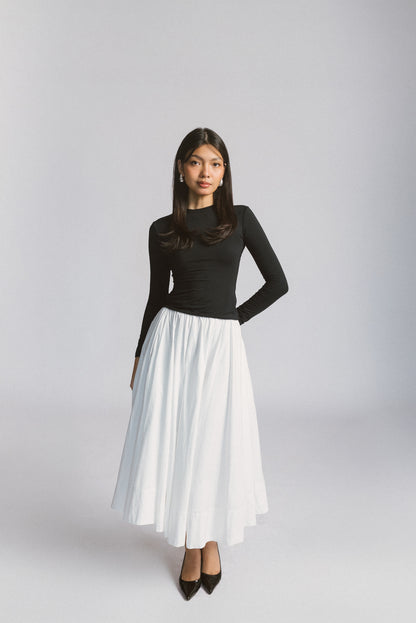 Poplin Midi Skirt