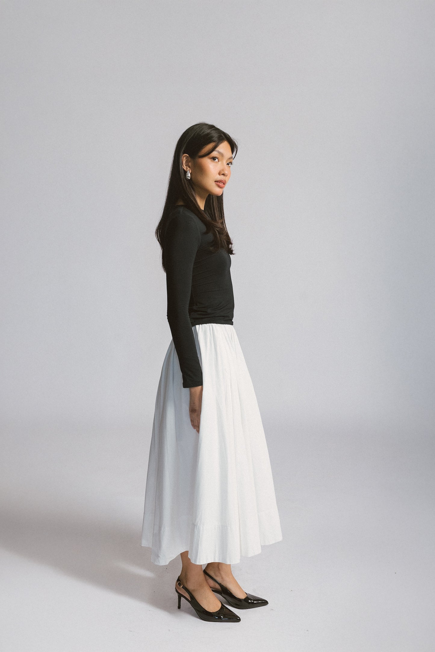 Poplin Midi Skirt