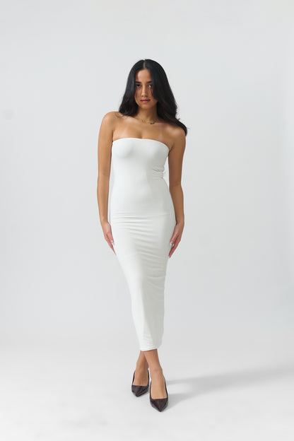 Tube Midi Dress – BLANC BASICS Tube Midi Dress – BLANC BASICS