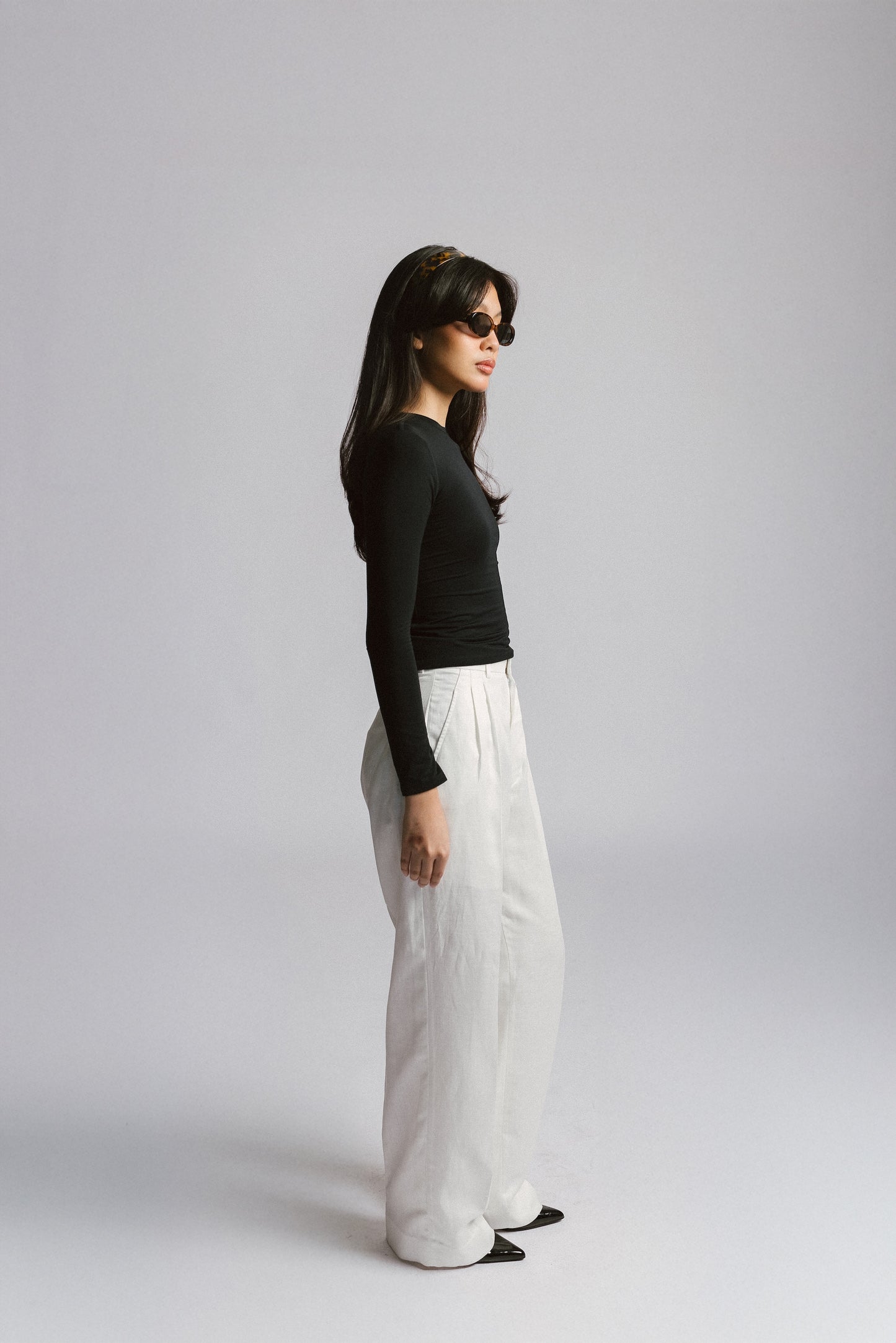Wide-Leg Tailored Trousers
