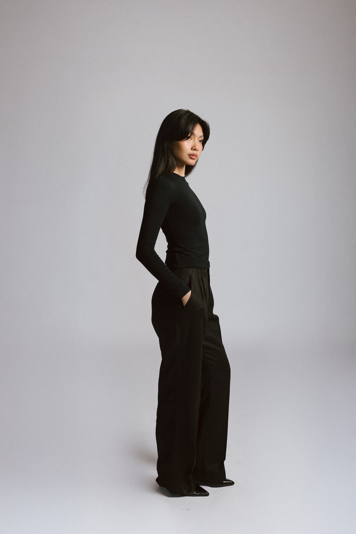 Wide-Leg Tailored Trousers