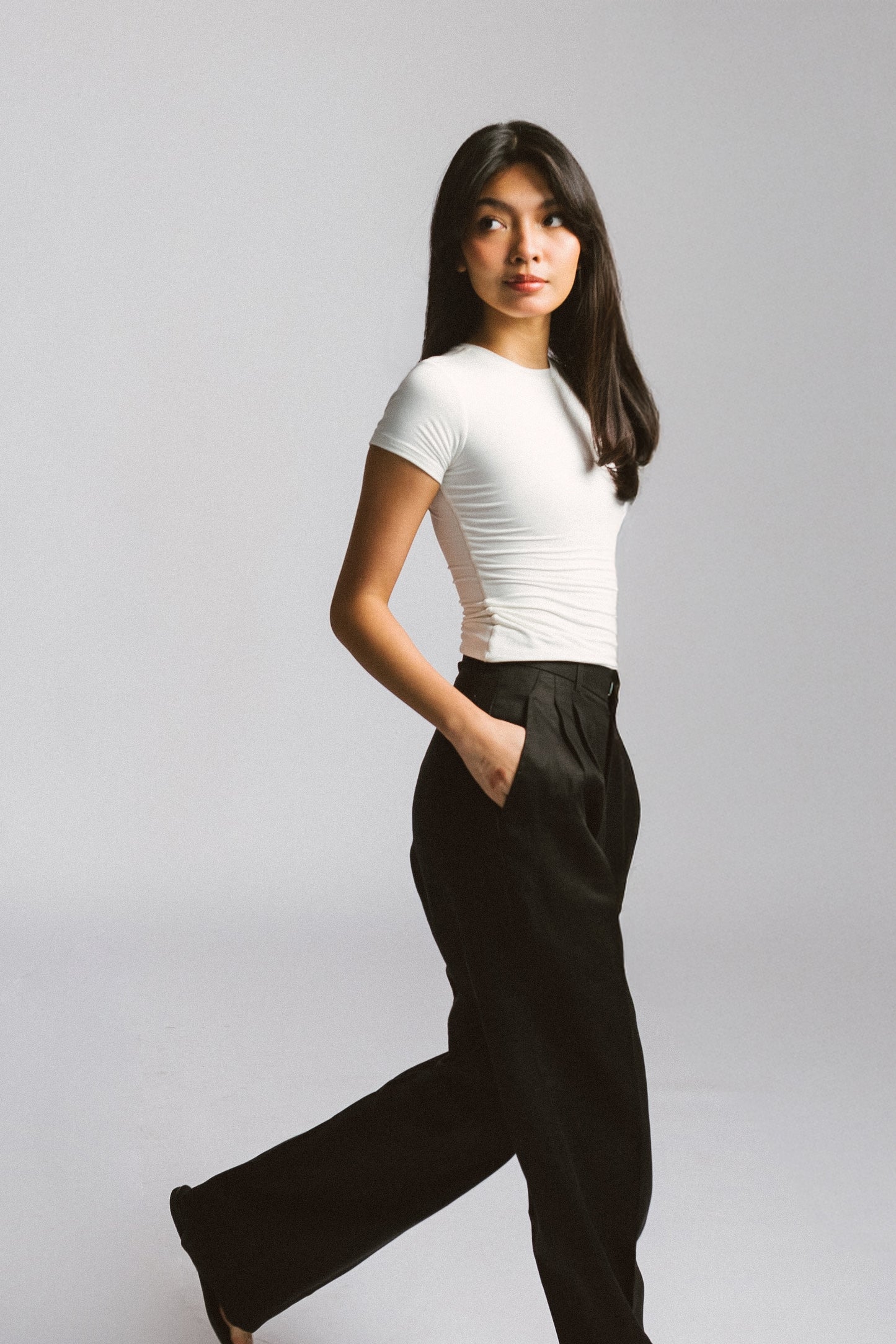 Wide-Leg Tailored Trousers