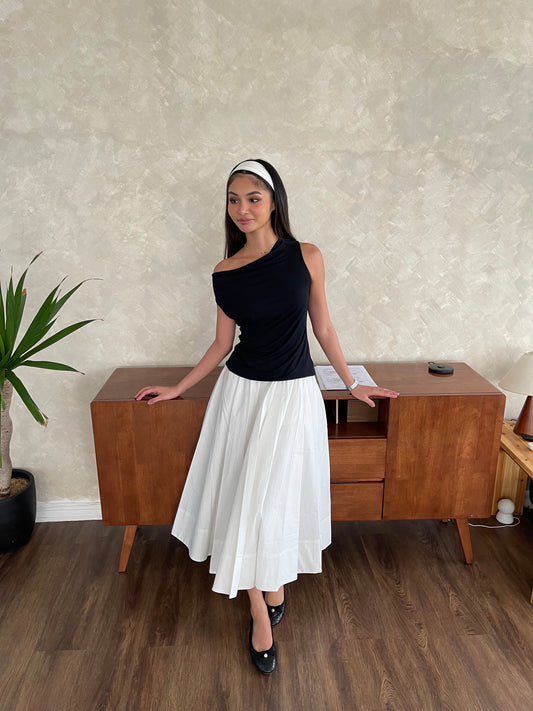 Poplin Midi Skirt